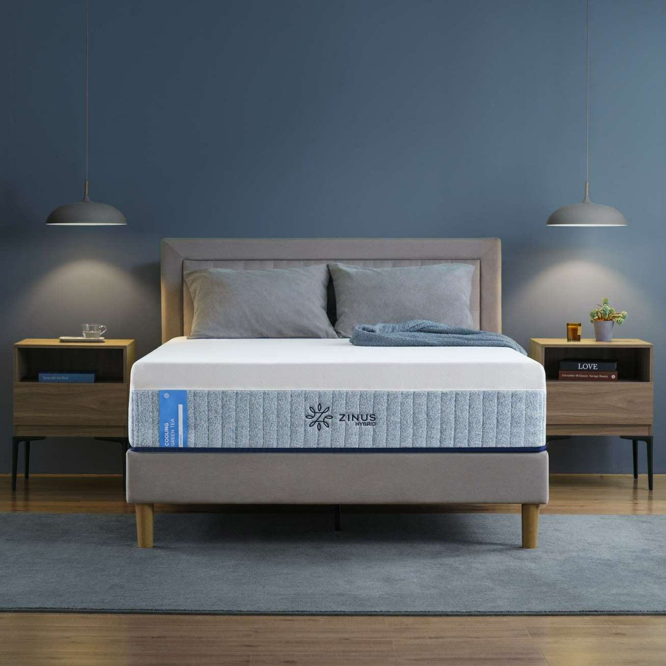 Cooling Green Tea Hybrid Mattress Zinus Twin