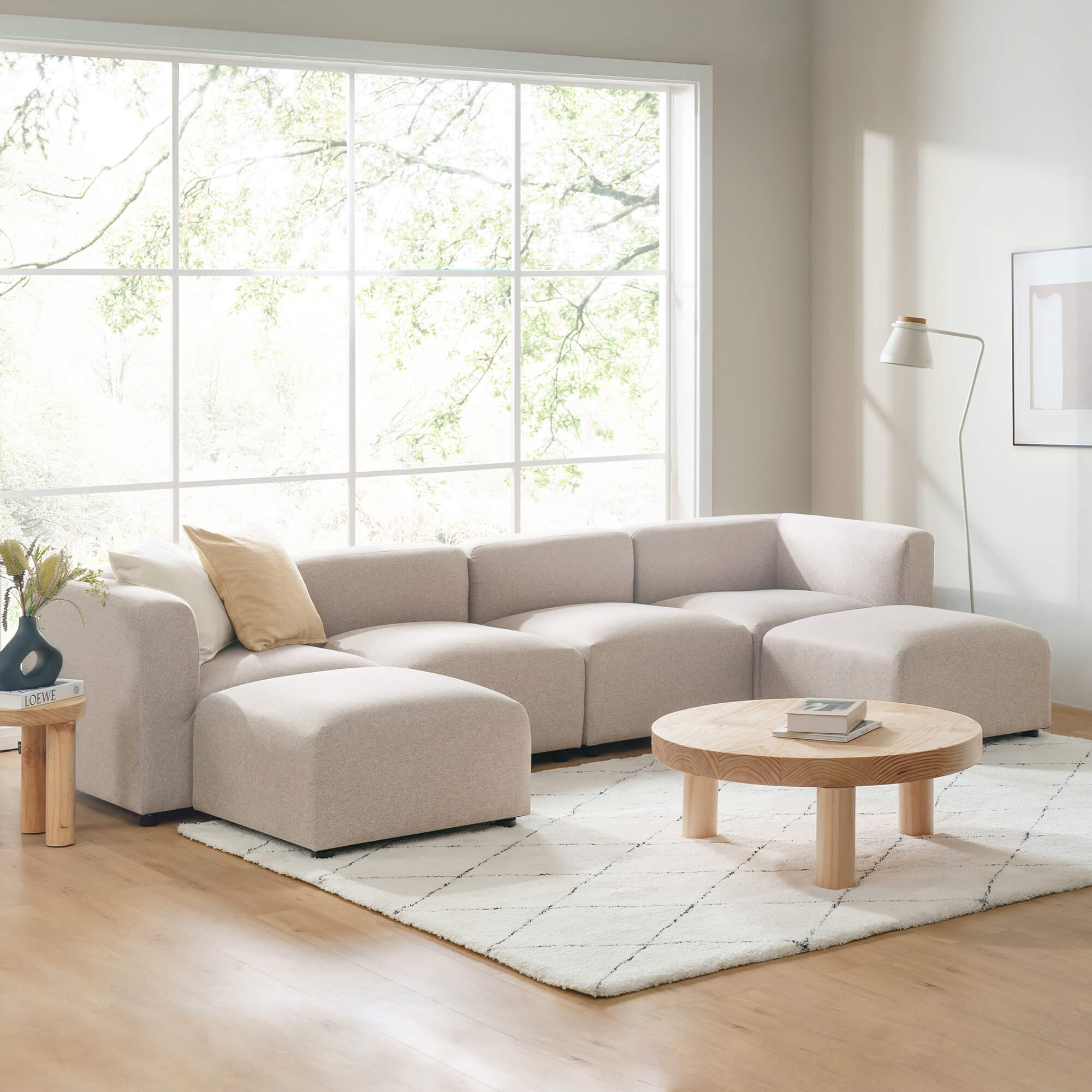 Luca Double Chaise Sectional Sofa – Zinus
