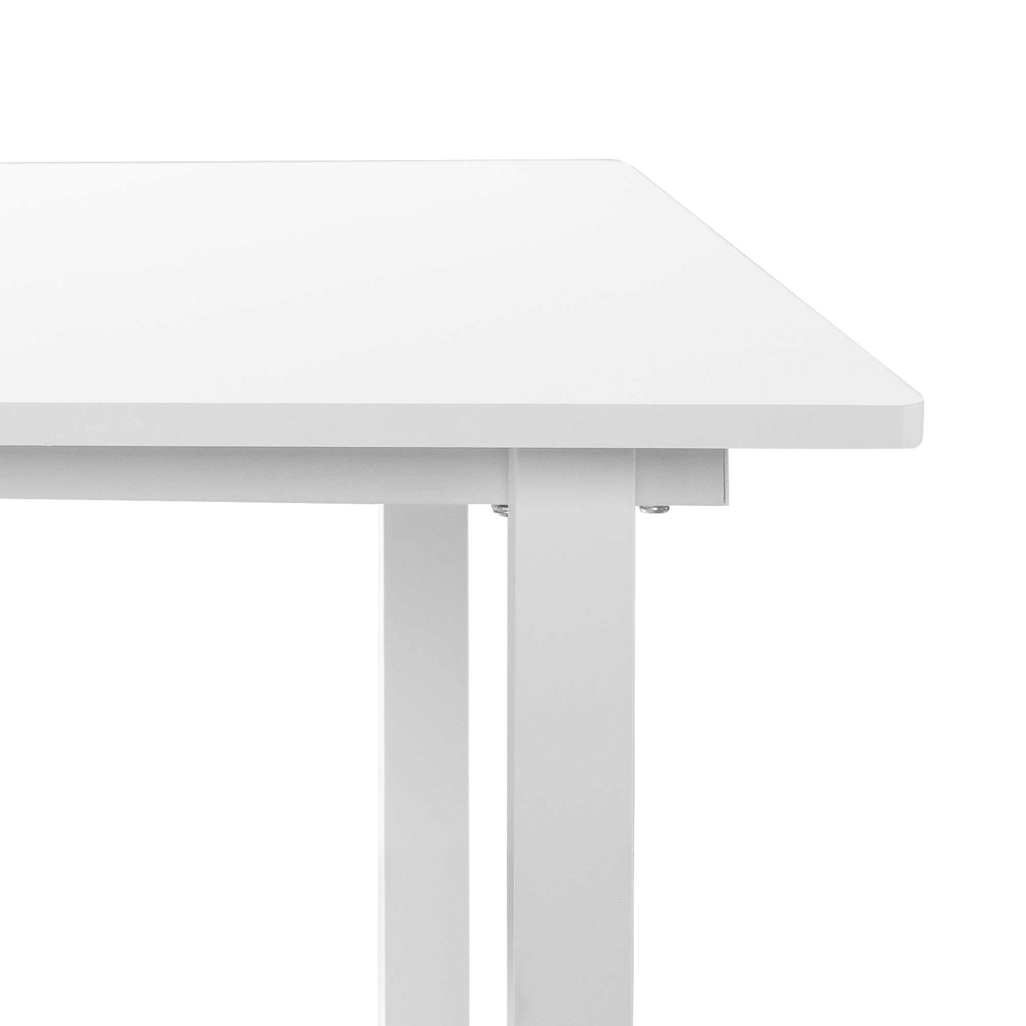 Zinus Jennifer 47 White Frame Desk, Natural